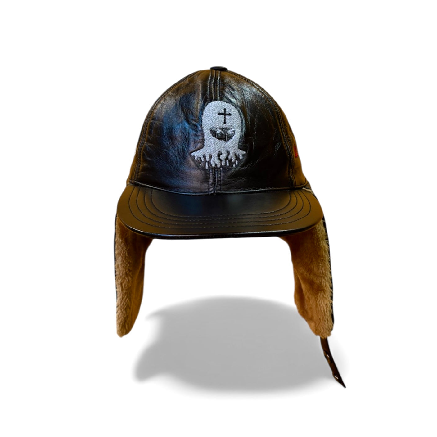 Leather Deerstalker / Trapper Cap