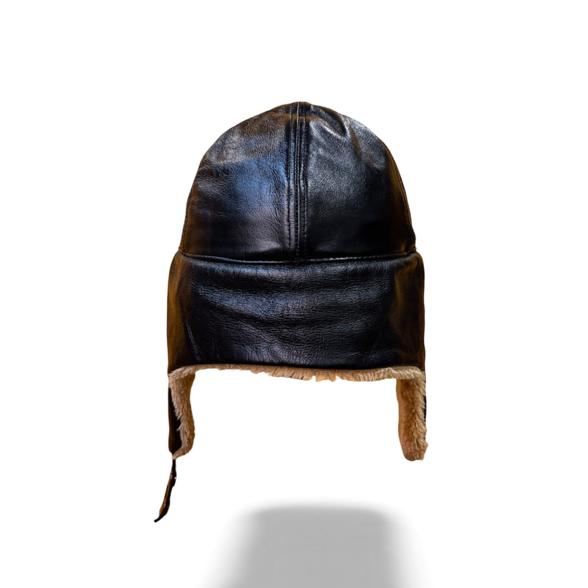 Leather Deerstalker / Trapper Cap