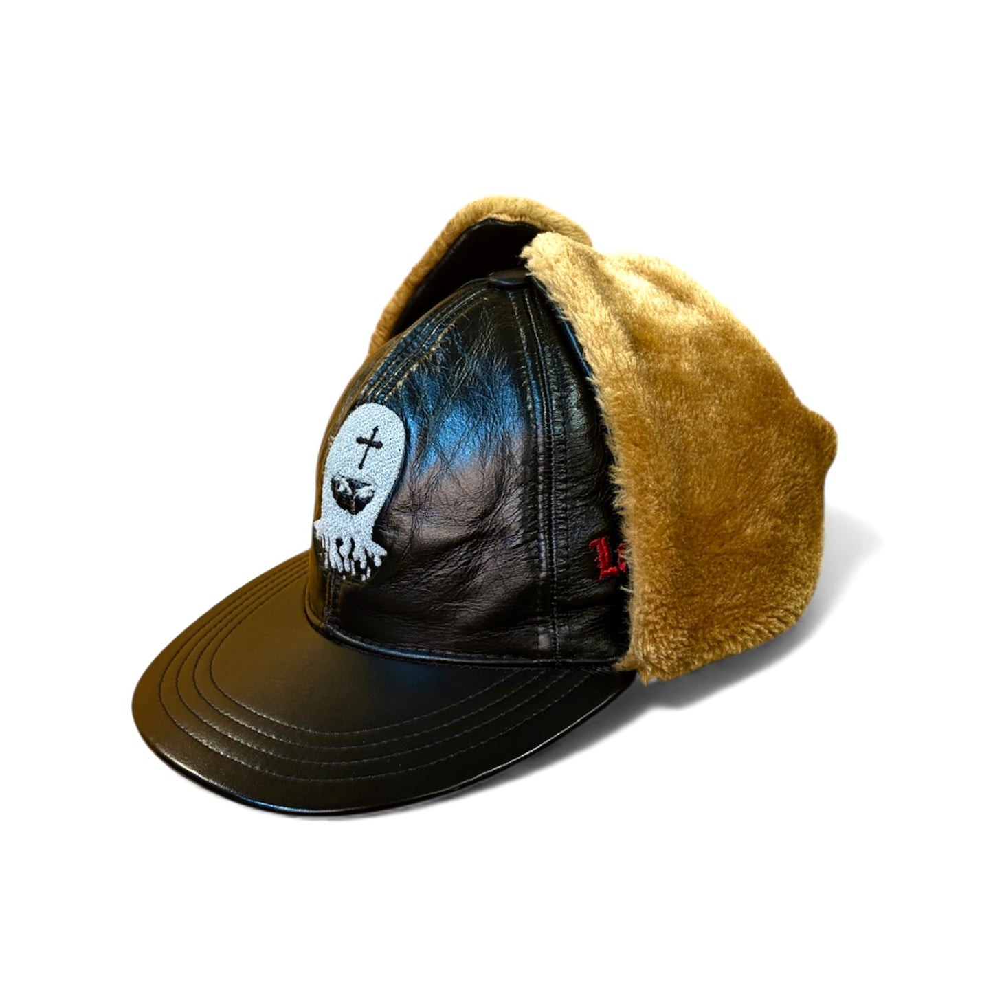 Leather Deerstalker / Trapper Cap