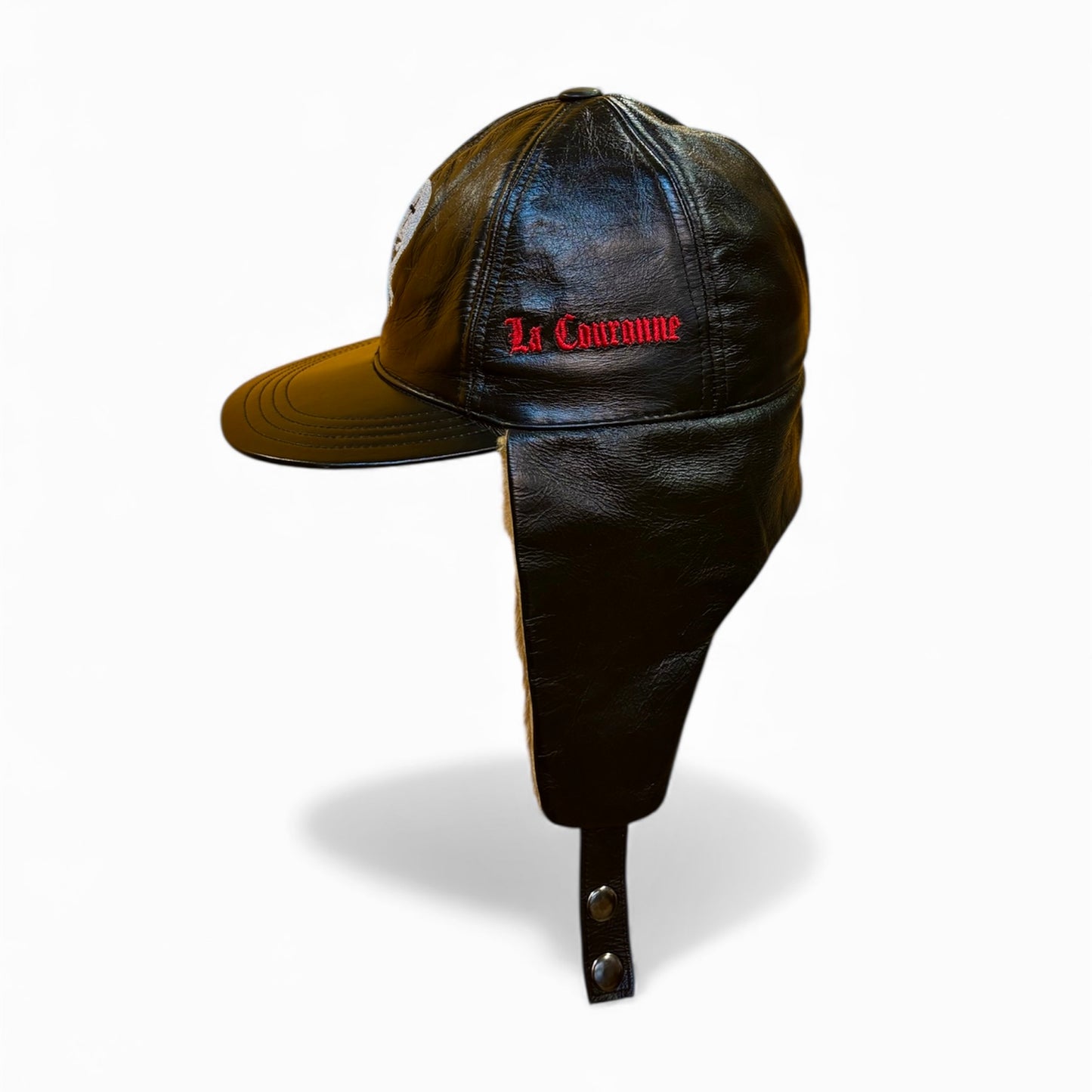 Leather Deerstalker / Trapper Cap